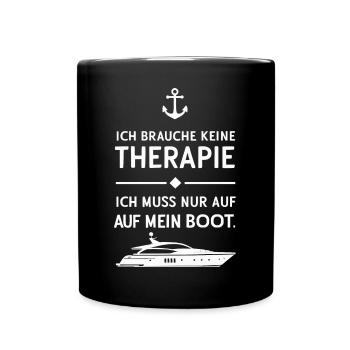Ich Muss Nur Auf Mein Boot für einen - Tasse einfarbig - Schwarz - Vorne