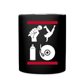 The 4 Elements of Hip-Hop - Full Colour Mug - black - Front
