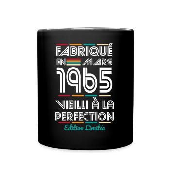 60th Anniversary - Made in March 1965 - Full Colour Mug - black - Front