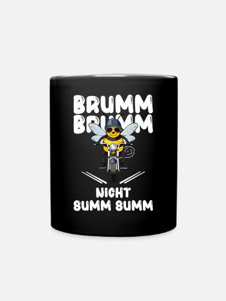 Bee Motorcycle Buzz Buzz Not Buzz Buzz White - Full Colour Mug - black