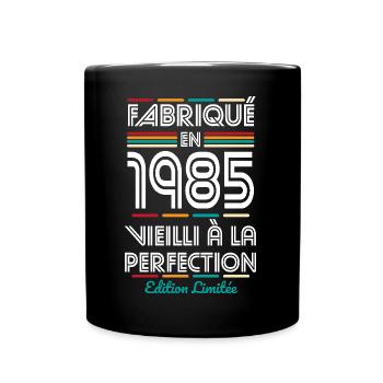 Anniversaire 40 ans - Fabriqué en 1985 - Mug uni - noir - Devant