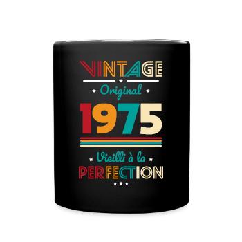 Anniversaire 50 ans - Vintage 1975 - Original - Mug uni - noir - Devant