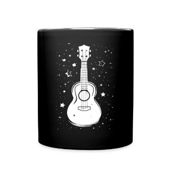 Ukulele Illustration - Tasse einfarbig - Schwarz - Vorne
