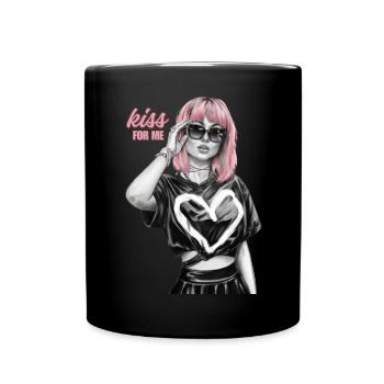 embrasse pour moi - Mug uni - noir - Devant