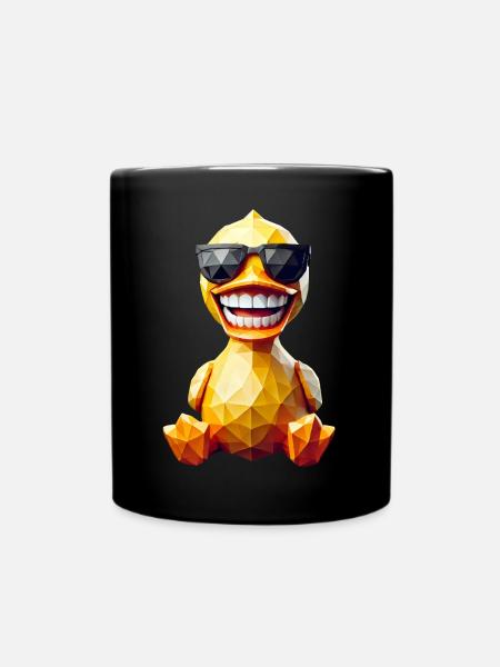canard jaune lunettes soleil - Ensfarvet krus - sort