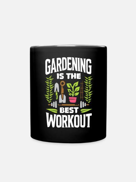 Garten Workout & FItness - gym Arbeit - Tasse einfarbig - Schwarz