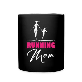 Maman qui court - Mug uni - noir - Devant