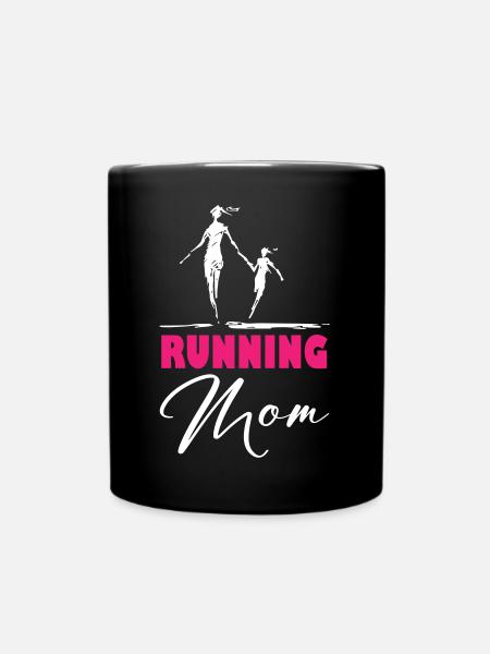 Running Mom - Full Colour Mug - black