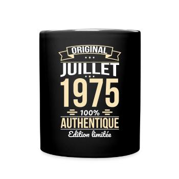 Anniversaire 50 ans - Original - Juillet 1975 - Mug uni - noir - Devant