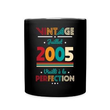 Anniversaire 20 ans - Vintage - Juillet 2005 - Mug uni - noir - Devant
