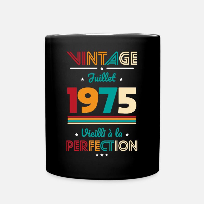 50-årsjubileum - Vintage - juli 1975 - Ensfarget kopp - svart