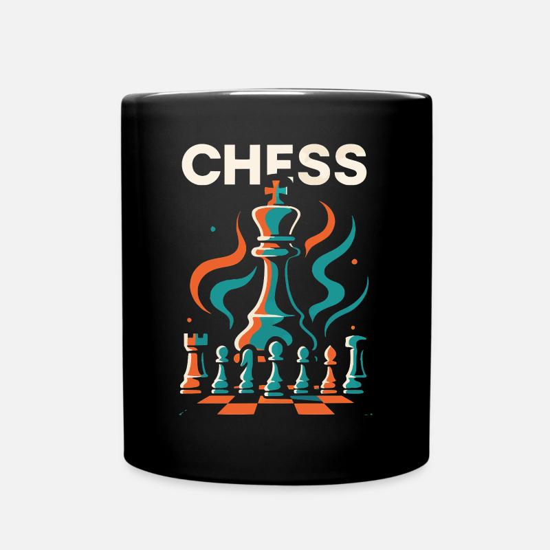King's Move – Chess Meets Style - Full Colour Mug - black