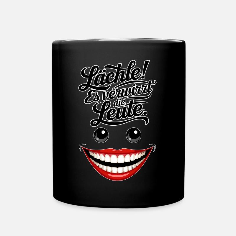 Always smiling - Full Colour Mug - black