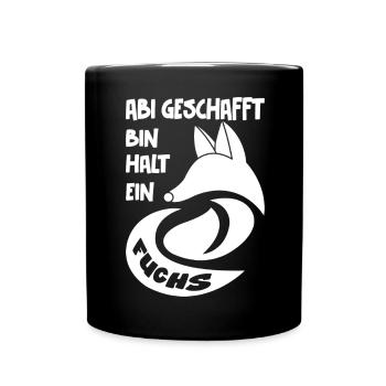 Wölfisch Selbstvertrauen Spruch ABI 2026 - Tasse einfarbig - Schwarz - Vorne