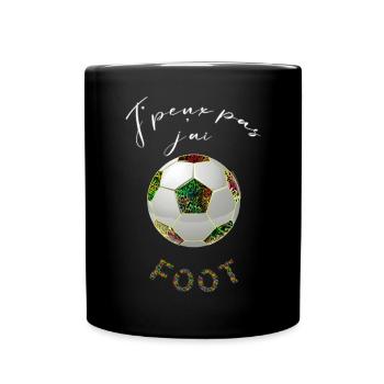 Ballon de Football Pastel & Animal Print - Mug uni - noir - Devant