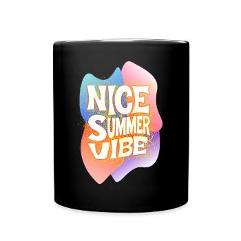 Nice summer vibe - Full Colour Mug - black - Front