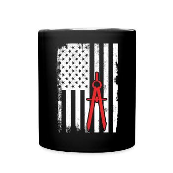 Architecture USA Flag - Full Colour Mug - black - Front
