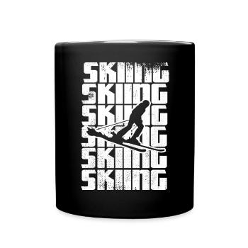 Drôle de skieur - Mug uni - noir - Devant