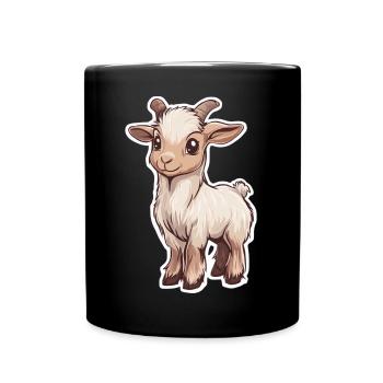 Chèvre - Mug uni - noir - Devant