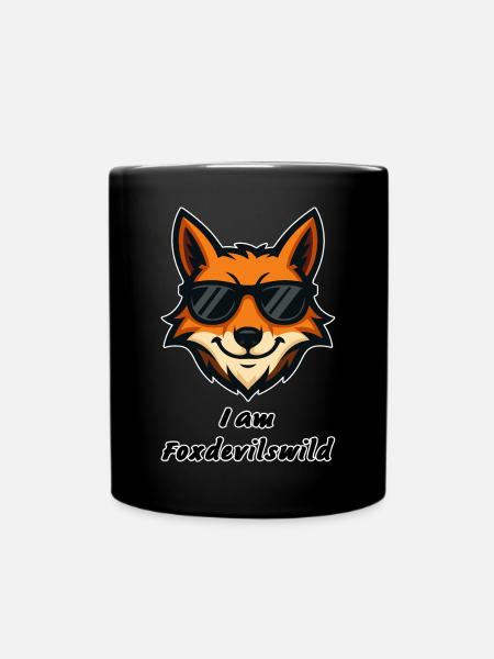 Foxdevilswild - I am Foxdevilswild - be cool - Tasse einfarbig - Schwarz