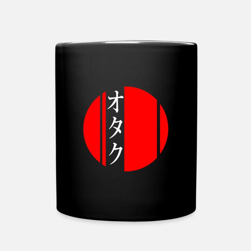 OTAKU in japanischen Schriftzeichen - Tasse einfarbig - Schwarz