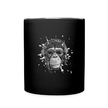 Cool singe chimpanzé cadeau de chemise - Mug uni - noir - Devant