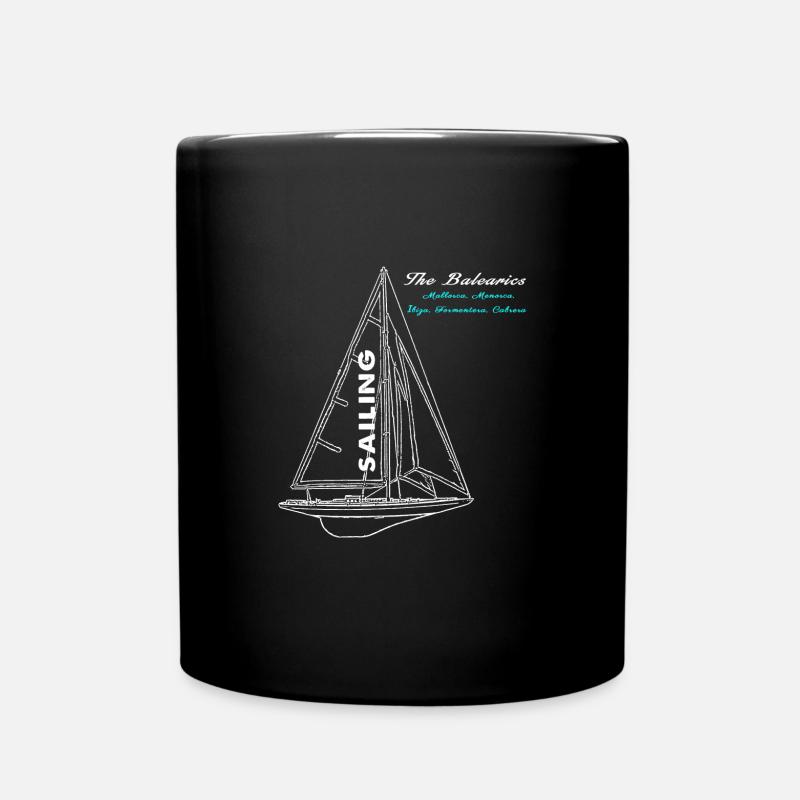 Segeln auf den Balearen: Mallorca, Menorca, Ibiza, - Tasse einfarbig - Schwarz
