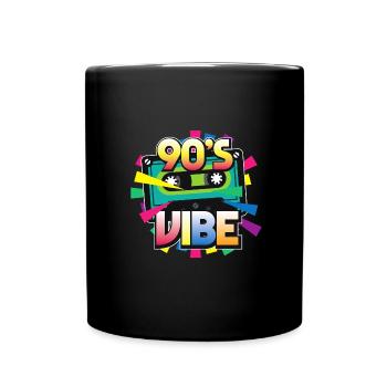 90er Jahre - Tasse einfarbig - Schwarz - Vorne