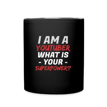 Youtube Youtuber Gift Ideas Hobby - Full Colour Mug - black - Front