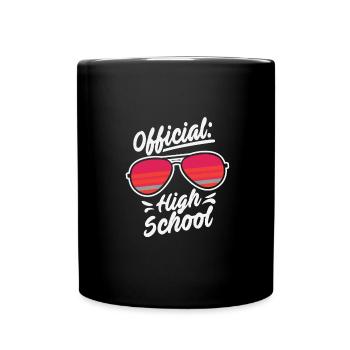 Abitur letzter Schultag - Tasse einfarbig - Schwarz - Vorne