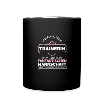 Lustige stolze Trainerin Geschenk - Tasse einfarbig - Schwarz - Vorne