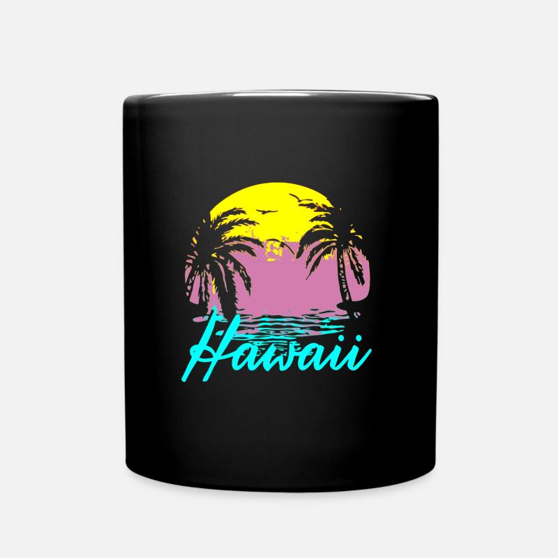 Hawaii Honolulu surfeur disant plage - Mug uni - noir