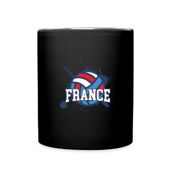 Cool France Volleyball Gift Shirt - Full Colour Mug - black - Front