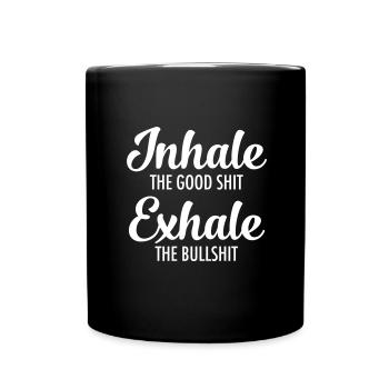 Inhale - Exhale - Full Colour Mug - black - Front