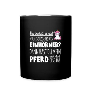 Chemise d'amoureux de cheval · Horse Saying · Cadeau - Mug uni - noir - Devant