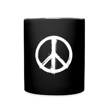 Peace Signe 2 blanc - Mug uni - noir - Devant