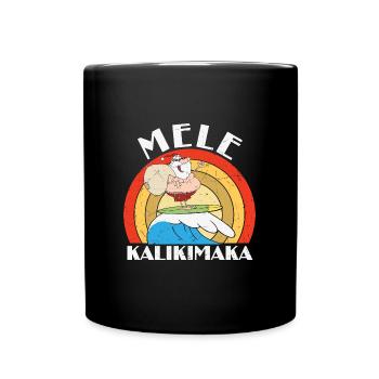 Mele Kalikimaka, Funny Christmas In July, Xmas In - Full Colour Mug - black - Front