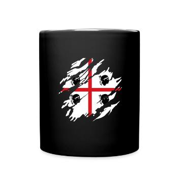 Sardinien Flagge Kratzer Sardische Fahne Sardegna - Tasse einfarbig - Schwarz - Vorne