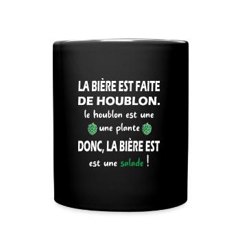 La bière est faite de houblon t-shirt homme - Mug uni - noir - Devant