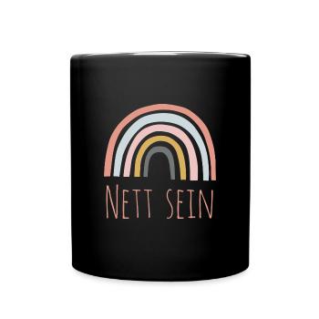 Design für Herren Damen Unisex - Tasse einfarbig - Schwarz - Vorne