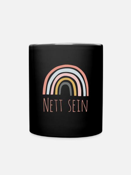 Design für Herren Damen Unisex - Tasse einfarbig - Schwarz