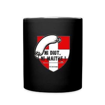 ni diot ni maitre - Mug uni - noir - Devant