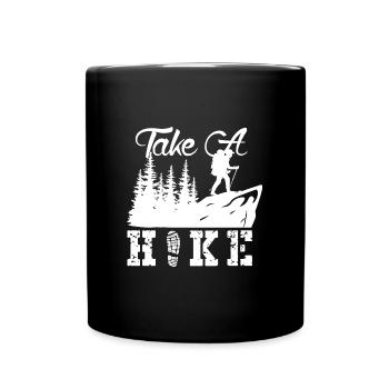 A round hike, visit the mountain, hike - Full Colour Mug - black - Front