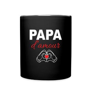 Papa d'amour pour offrir à un père - Mug uni - noir - Devant