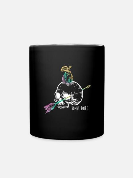 Skull pear white - Mug uni - noir