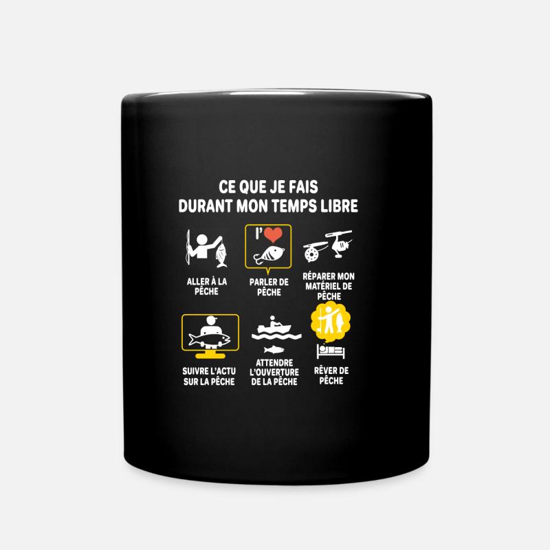 peche pêcheur pêche humour aller à la pêche - Mug uni - noir
