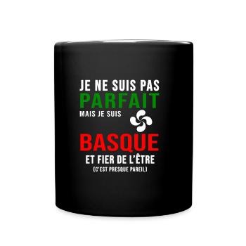 Baque pays basque parfait basque - Mug uni - noir - Devant