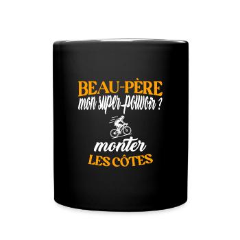 Beau-père t-shirt cycliste humoristique vélo - Mug uni - noir - Devant