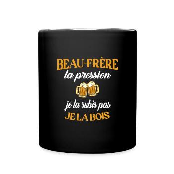 Beau-frère t-shirt bière pression humoristique - Mug uni - noir - Devant