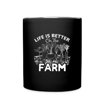 Farmer Farmer Farmer Tractor Farm - Full Colour Mug - black - Front